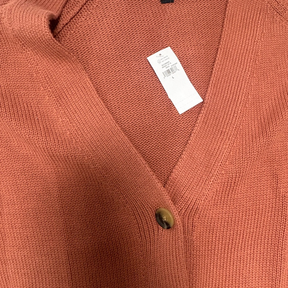 GAP Rust Button-Up Cardigan NWT - image 2